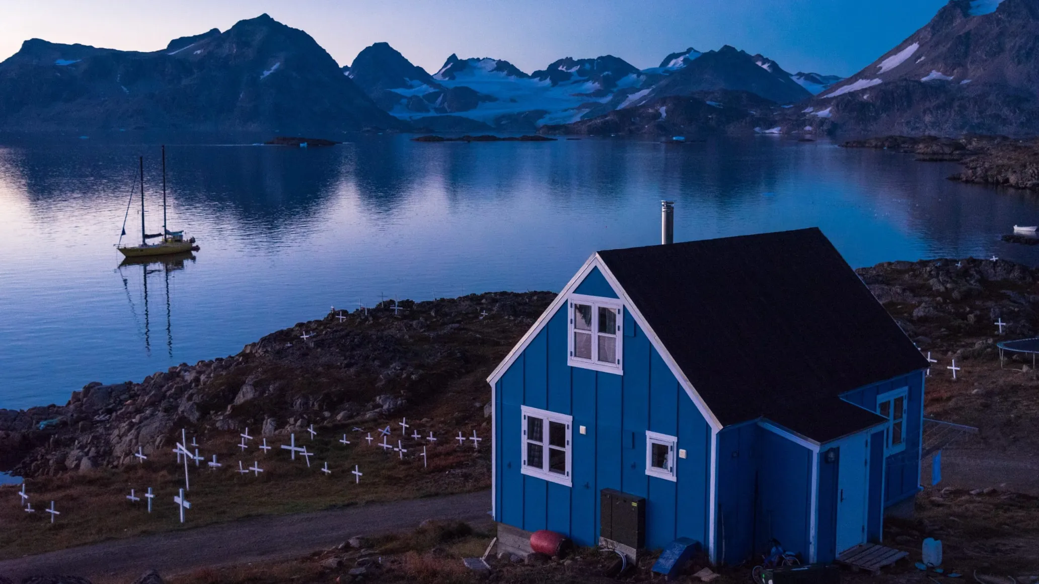 Casa sull’isola di Kulusuk in Groenlandia